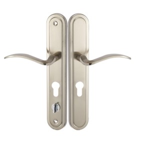 Klamka do drzwi chińskich IRMA rozstaw 68mm satyna