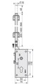 Zamek KASTEL 5 RYGIEL 200 mm KOMPLET
