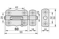 Zasuwka uniwersalna 60 mm