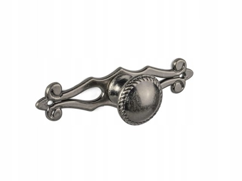 Gałka meblowa srebrny loft, motyw antyczny retro