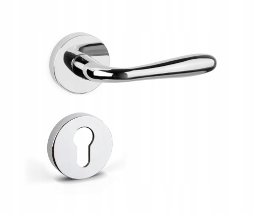 Klamka KARO glamour komplet z szyldem na wkładkę