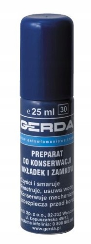 Preparat konserwacji wkładek zamków GERDA 25ml
