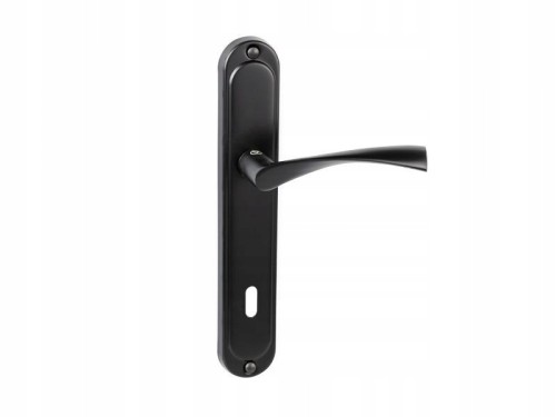 Klamka do drzwi długa KOMETA czarna LOFT 72 klucz