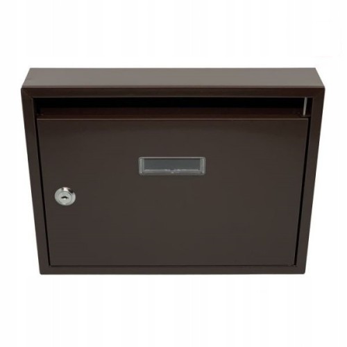 Skrzynka na listy BRĄZOWA prosta zamek 2 kluczA4