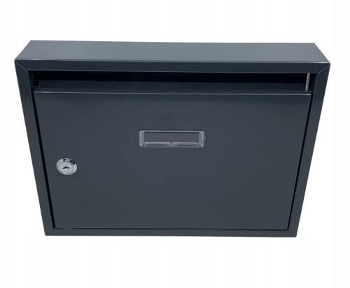 Skrzynka na listy GRAFITOWA prosta zamek 2 kluczA4