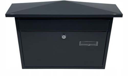 Skrzynka na listy GRAFITOWA z daszkiem zamek 2 klu