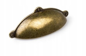 Uchwyt meblowy muszla ,muszlowy STARE ZŁOTO/ANTYK