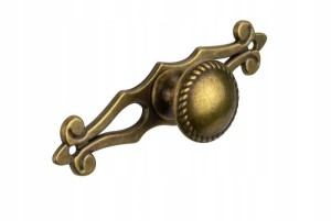 Gałka meblowa antyczna złota motyw góralski