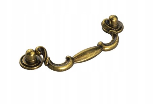 Uchwyt meblowy kołatka retro stare złoto 96 mm