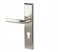 Klamka zewnętrzna NIKIEL 90 LEWA + szyld górny