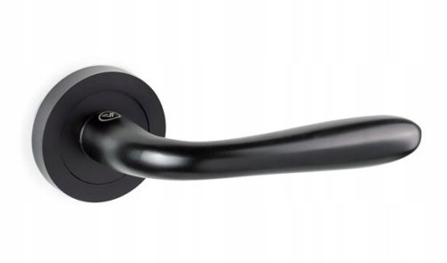 Klamka czarna KARO okrągła KOMPLET klamek LOFT