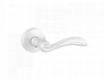 Klamka biała okrągła ARTE z rozetą WC GRATIS