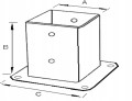 Podstawa słupa przykręcana KWADRATOWA 100x100 mm