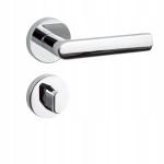 Klamka ADVANCE glamour komplet z szyldem do WC