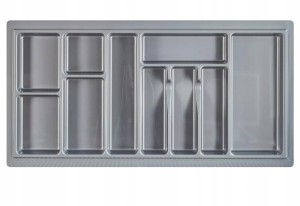 Wkład do szuflady 90 na sztućce 43x83cm Metalik