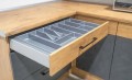 Wkład do szuflady 90 na sztućce 43x83cm Metalik