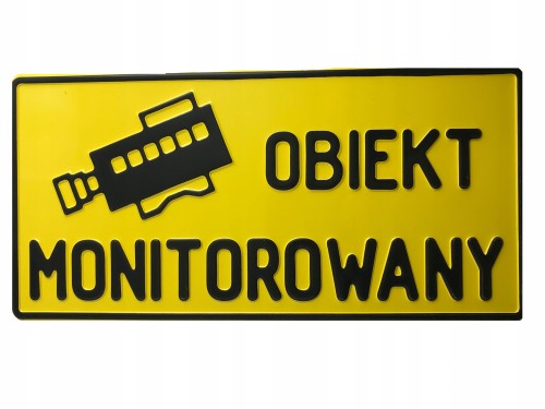 Tabliczka Ostrzegawcza OBIEKT MONITOROWANY alu