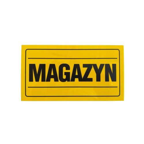 Tabliczka informacyjna żółta plastikowa MAGAZYN