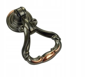 Uchwyt meblowy kołatka retro kolor czarno miedziany