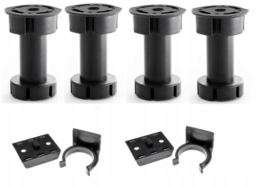 NOGA NÓŻKA MEBLOWA KUCHENNA 100 ZESTAW 4szt 2KLIPS