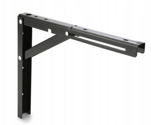 Wspornik Kątownik składany półkę L300 czarny 100kg