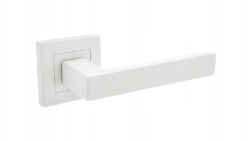 Biała klamka drzwiowa Tasos ALUBRASS nowoczesna