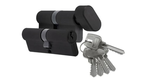 Wkładka czarna komplet w systemie jednego klucza 