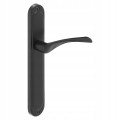 Klamka do drzwi długa KOMETA czarna bez przebicia
